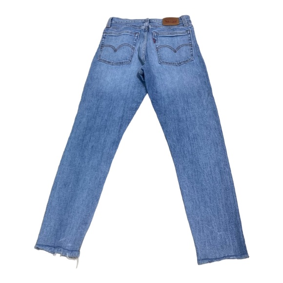 Levi’s Button-fly Wedgie skinny cropped raw hem Highrise sz26 - Picture 4 of 9